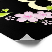 Beste oma ooit - Roze Floral Poster (Hoek)