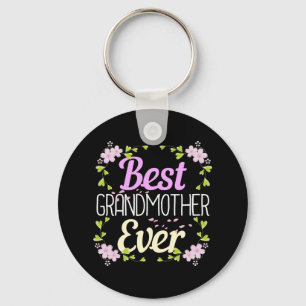 Beste oma ooit - Roze Floral Sleutelhanger