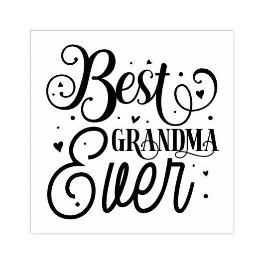Beste oma ooit rubberstempel (Afrduk)