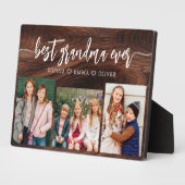 Beste oma ooit - Rustic Wood Fotocollage Fotoplaat (Zijkant)