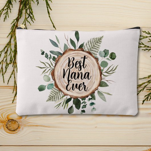 Beste oma ooit rustiek hout en blad etui