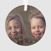 Beste oma ooit Script Foto op achterkant Aandenken Ornament (achterkant)