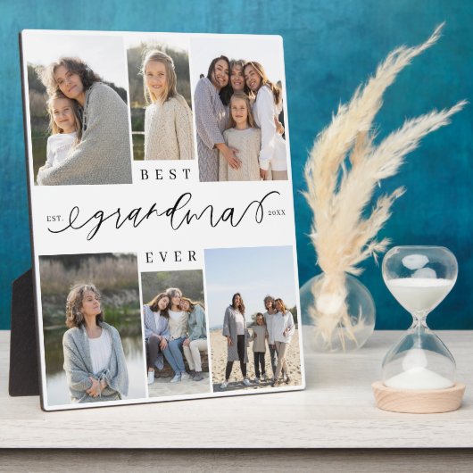 Beste oma ooit script Fotocollage Keepsake Fotoplaat (Zijkant)