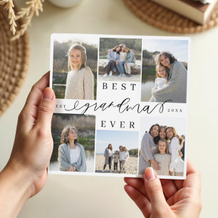 Beste oma ooit script Fotocollage Keepsake Fotoplaat