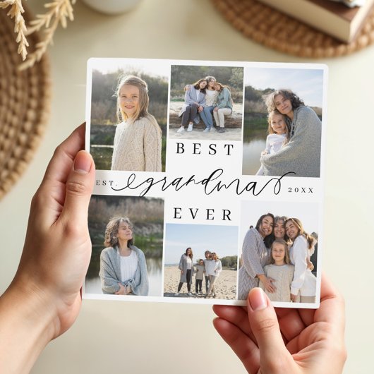 Beste oma ooit script Fotocollage Keepsake Fotoplaat