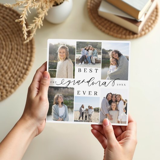 Beste oma ooit script Fotocollage Keepsake Fotoplaat