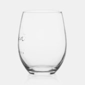 Beste oma ooit script monogram wijnglas zonder voet (Links)
