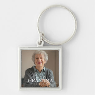 Beste oma ooit sinds 20XX Eenvoudige Elegante Foto Sleutelhanger