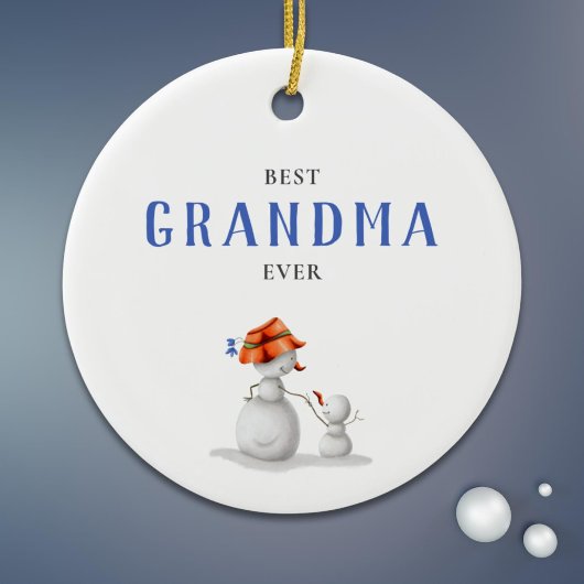Beste oma ooit Sneeuwman Keramisch Ornament