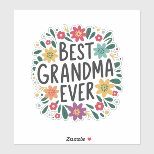 Beste oma ooit sticker (Vel)