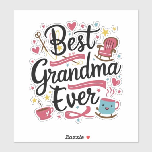 Beste oma ooit sticker (Vel)