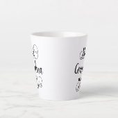 Beste oma ooit Typografie Schattige Cursief Script Latte Mok (Voorkant)
