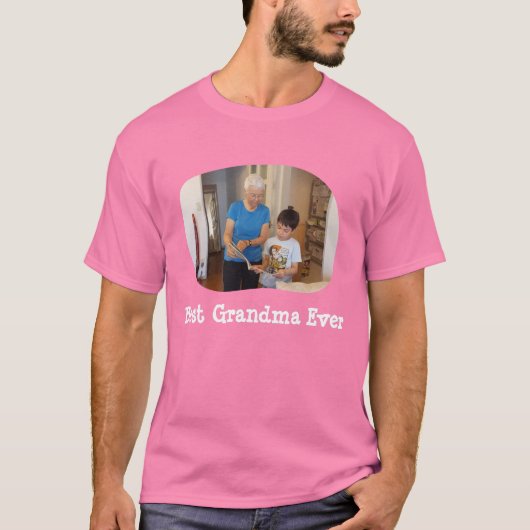 Beste oma ooit uploadt uw horizontale foto t-shirt (Voorkant)