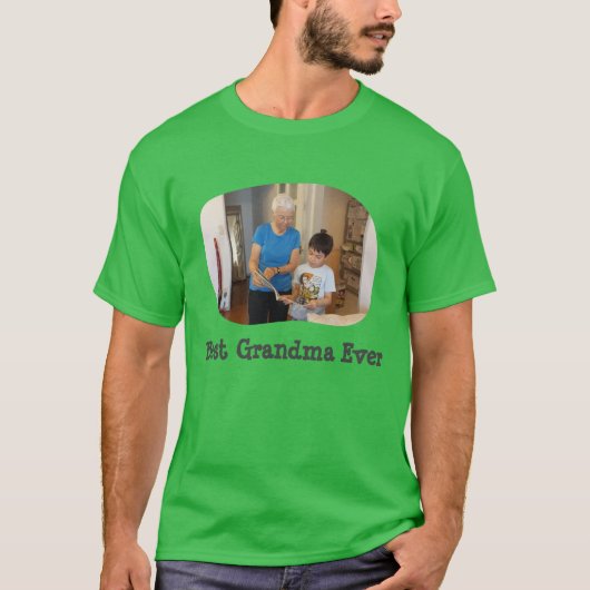 Beste oma ooit uploadt uw horizontale foto t-shirt (Voorkant)