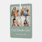 Beste oma ooit vier foto's metalen ornament (Voorkant links)