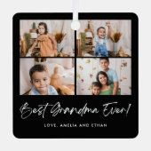 Beste oma ooit vier foto's metalen ornament (Voorkant)