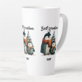 Beste oma ooit Winterpinguïns Latte Mok (Rechterhoek)