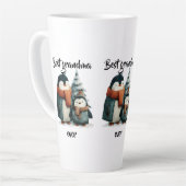 Beste oma ooit Winterpinguïns Latte Mok (Linkerhoek)