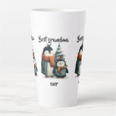 Beste oma ooit Winterpinguïns Latte Mok (Voorkant)