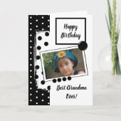 Beste oma ooit zwart-wit met foto kaart (Voorkant)