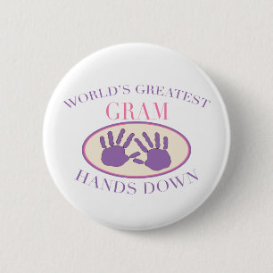 Beste oma/opa T-shirt Ronde Button 5,7 Cm