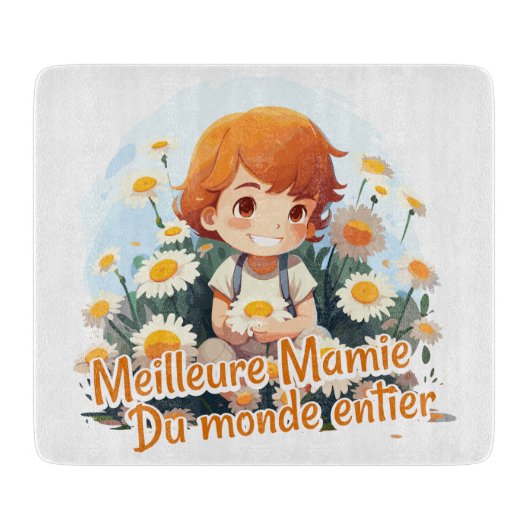 Beste oma over de hele wereld snijplank (Voorkant)