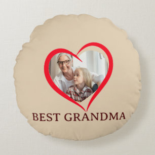 Beste oma persoonlijk ronde kussen cadeau