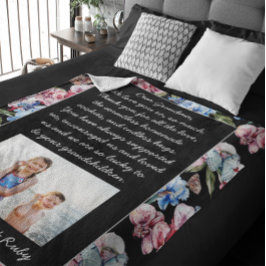 Beste oma | Persoonlijke foto en brief Fleece Deken