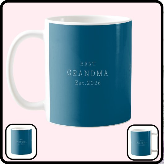 Beste oma sinds aangepaste datum turquoise elegant koffiemok