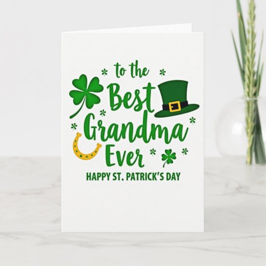 Beste oma St. Patrick's Day kaart (Voorkant)