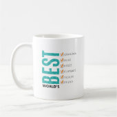 Beste Oma ter Wereld Aanpasbare Checklist Koffiemok (Links)