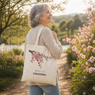 Beste oma ter wereld bloemenschildering in waterve tote bag