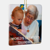 Beste oma ter wereld Foto Maak je eigen Keramisch Ornament (Rechts)