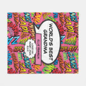 Beste oma ter wereld leuk roze fleece deken (Voorkant (Horizontaal))