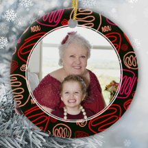 Beste oma ter wereld rode one line pattern foto