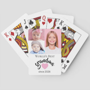 Beste oma ter wereld sinds jaar 3 foto leuk  pokerkaarten