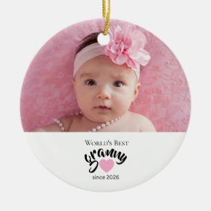 Beste oma ter wereld sinds jaar foto leuk keramisch ornament