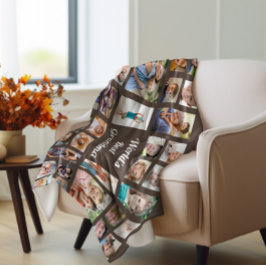 Beste oma van de wereld 32 familiefotocollage brui fleece deken