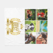 Beste oma van de wereld 6 foto collage fleece deken (Voorkant (Horizontaal))