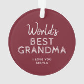 Beste oma van de wereld Ever Cute Rode Aandenken F Ornament (achterkant)