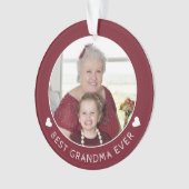 Beste oma van de wereld Ever Cute Rode Aandenken F Ornament (voorkant)