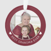 Beste oma van de wereld Ever Cute Rode Aandenken F Ornament (voorkant)
