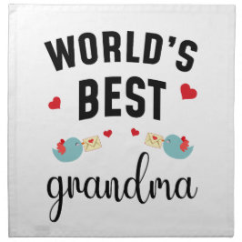Beste oma van de wereld – Lieve & trotse oma Katoenen Servet