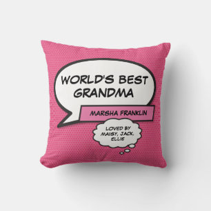 Beste oma van de wereld modern koele roze leuke kussen