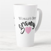 Beste Oma Van De Wereld Schattig Hart Wit Elegant Latte Mok (Rechterhoek)