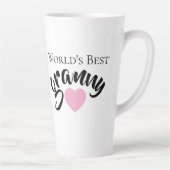 Beste Oma Van De Wereld Schattig Hart Wit Elegant Latte Mok (Rechts)