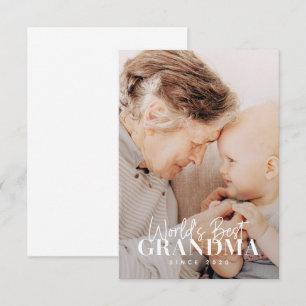 Beste oma van de wereld sinds 20XX eenvoudige foto Bedankkaart