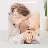 Beste oma van de wereld sinds 20XX eenvoudige foto Bedankkaart (Voorkant)