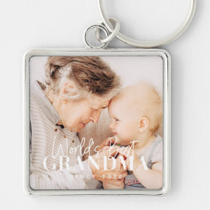 Beste oma van de wereld sinds 20XX eenvoudige foto Sleutelhanger
