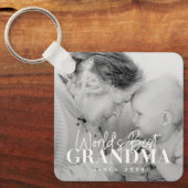 Beste oma van de wereld sinds 20XX eenvoudige foto Sleutelhanger (Voorkant)